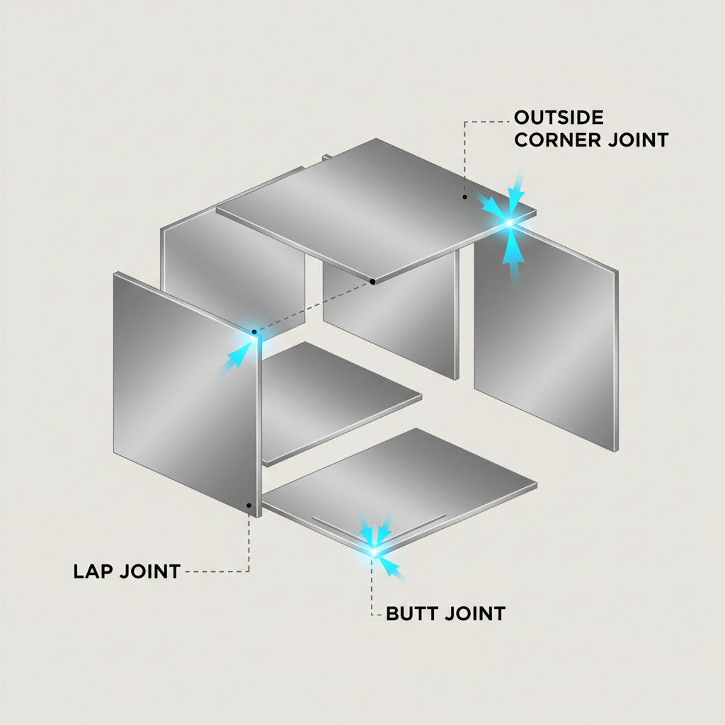 Exploded view of precision electronic enclosure with laser welding joints