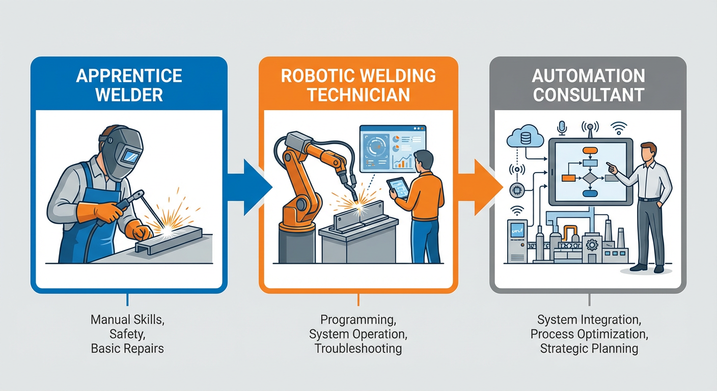 Skill hierarchy for the 2026 Modern Welder: Manual Skills, Programming, and Maintenance