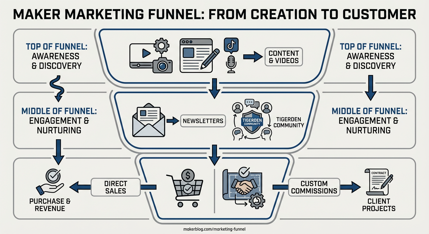 The Maker's Marketing Funnel: From social media discovery to loyal repeat customer