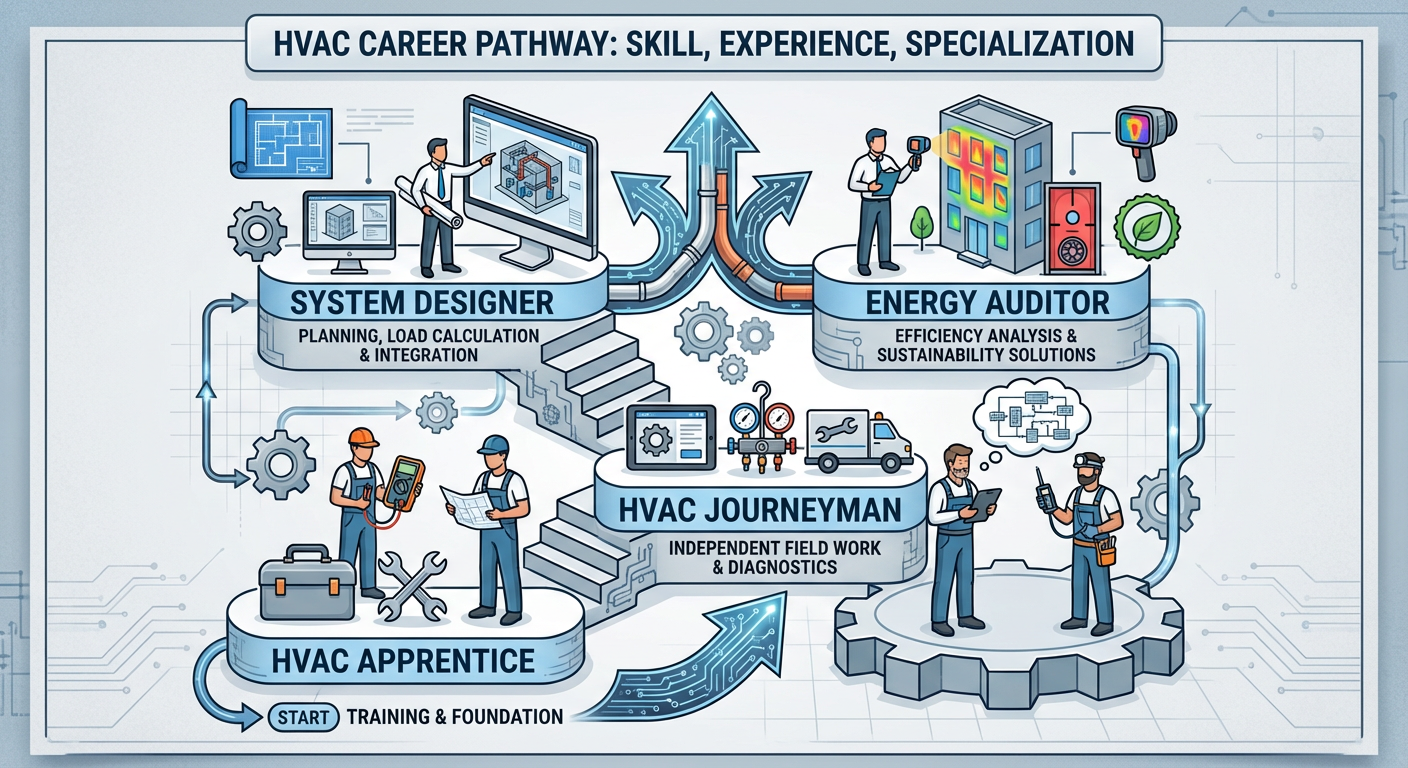 The modern HVAC technician's career roadmap from apprentice to specialist