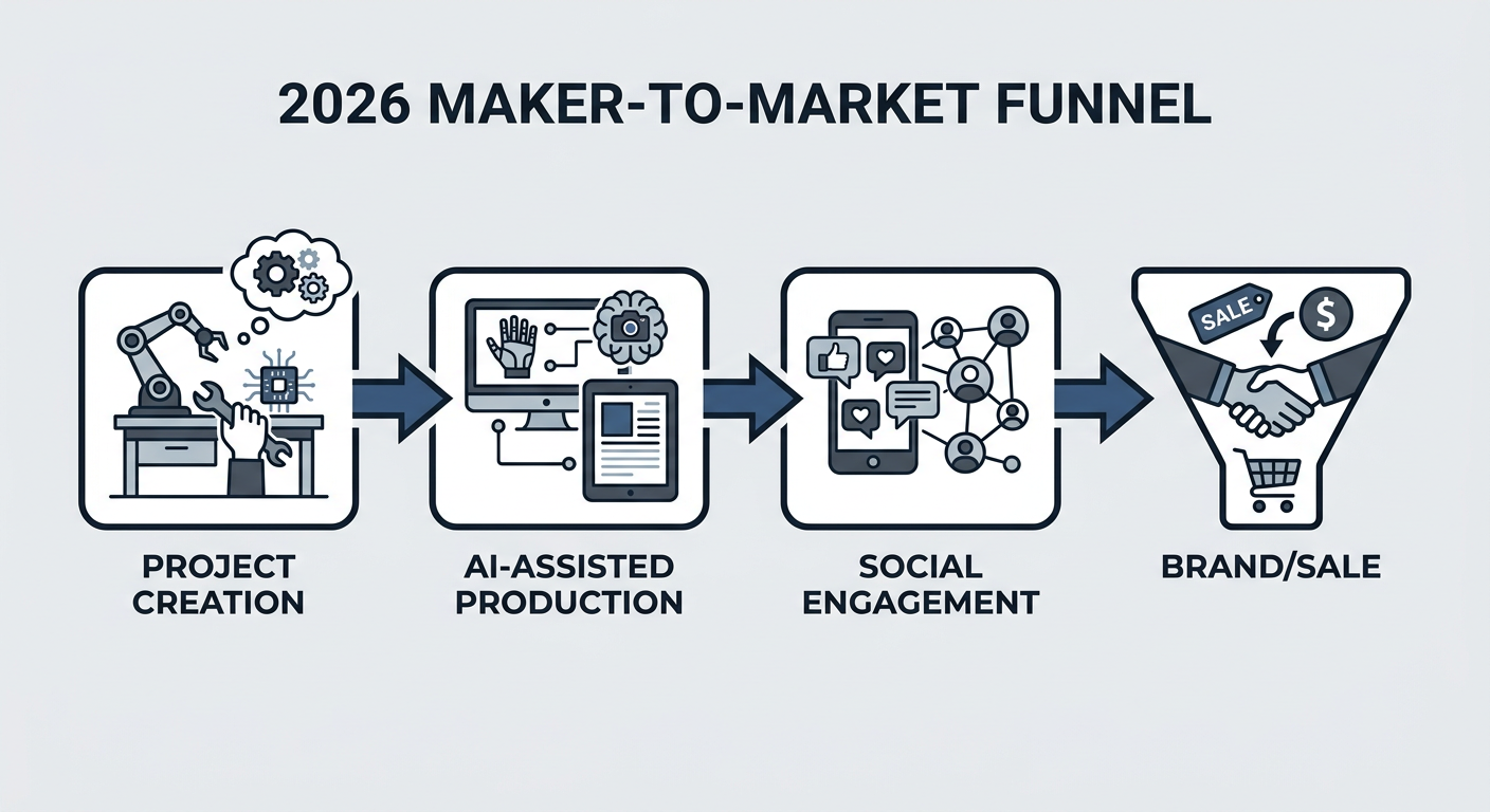 The 2026 Maker-to-Market Funnel: From Project Build to Influencer Partnership