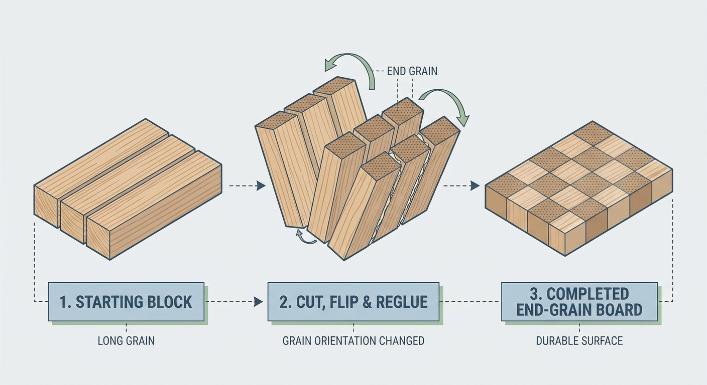 Anatomy of an End-Grain Cutting Board Glue-up