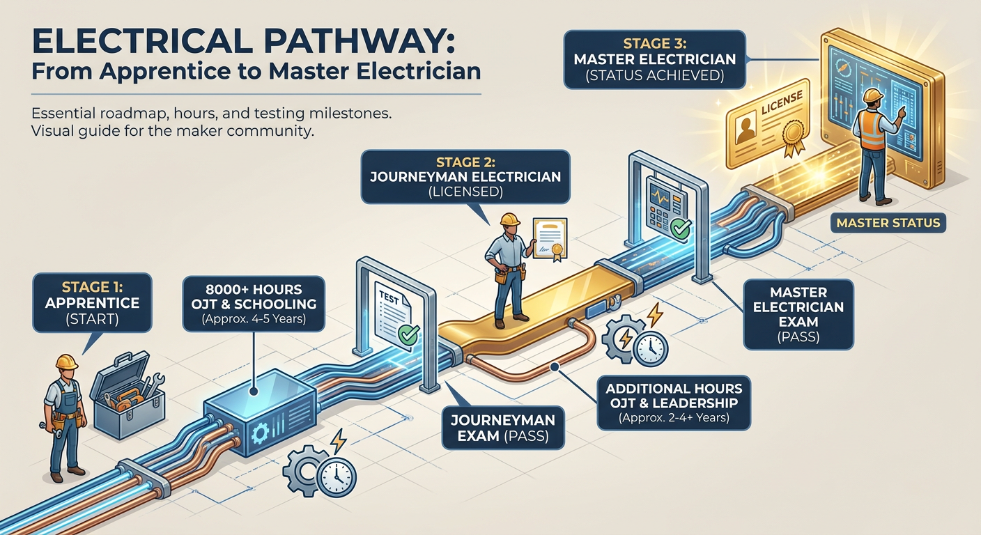 Essential roadmap for an electrical apprentice to reach Master Electrician status