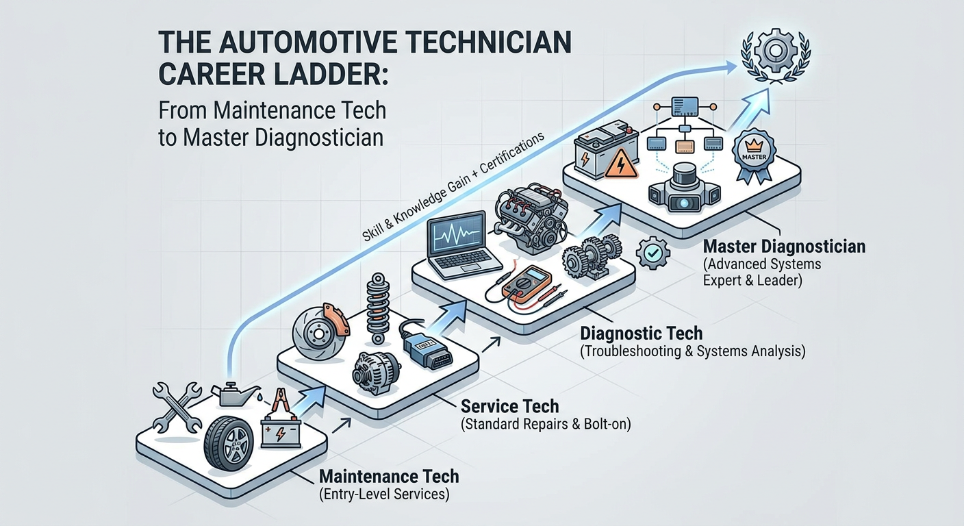 The Automotive Technician Career Ladder: From Maintenance Tech to Master Diagnostician