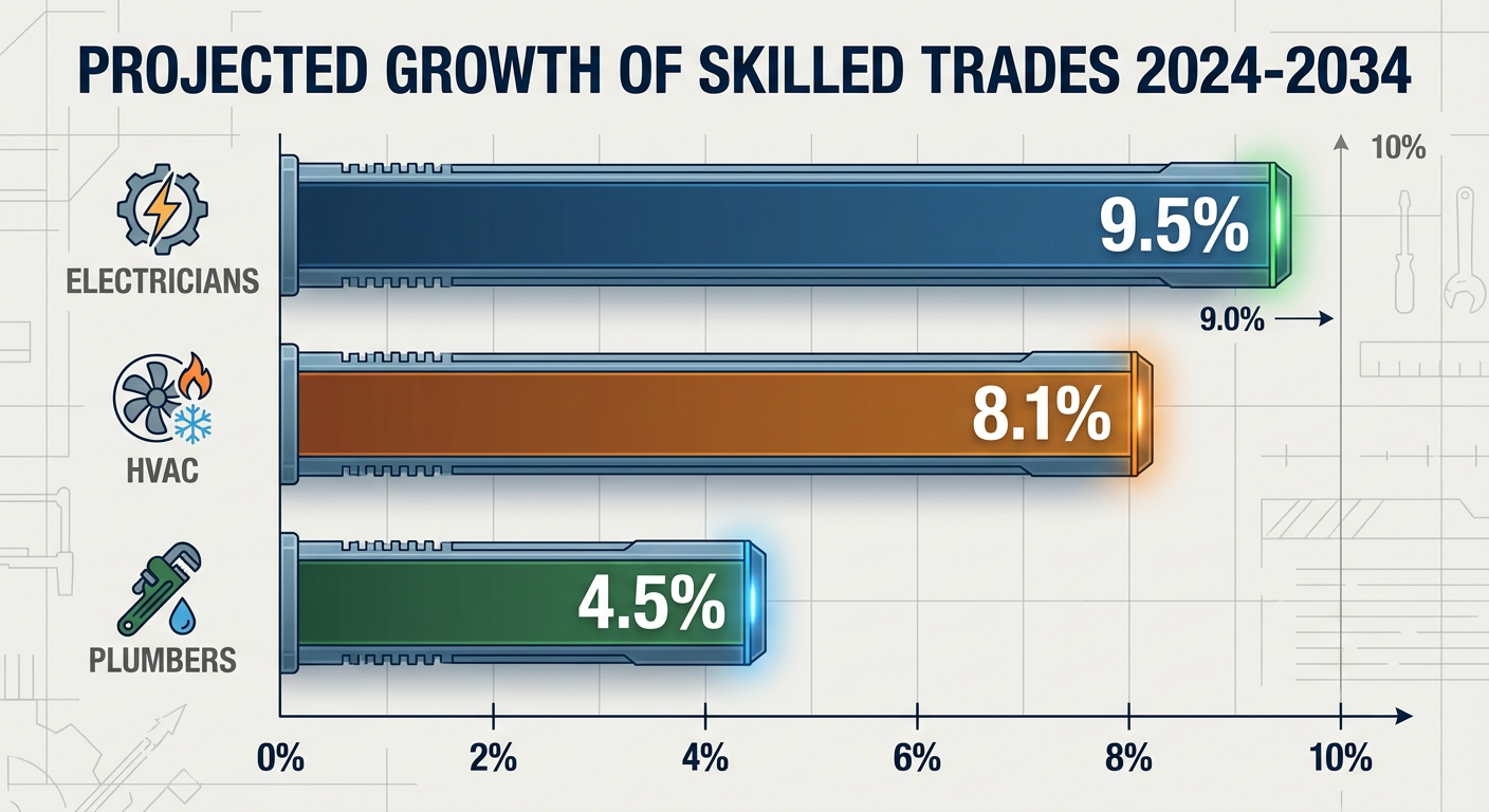 Projected Growth of Skilled Trades 2024-2034