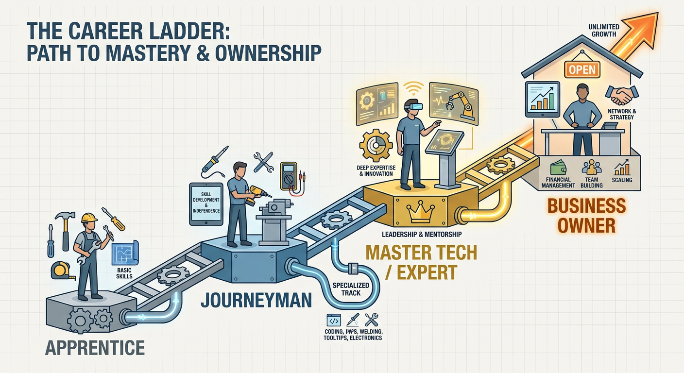 The Career Ladder - From Apprentice to Master Tech to Business Owner