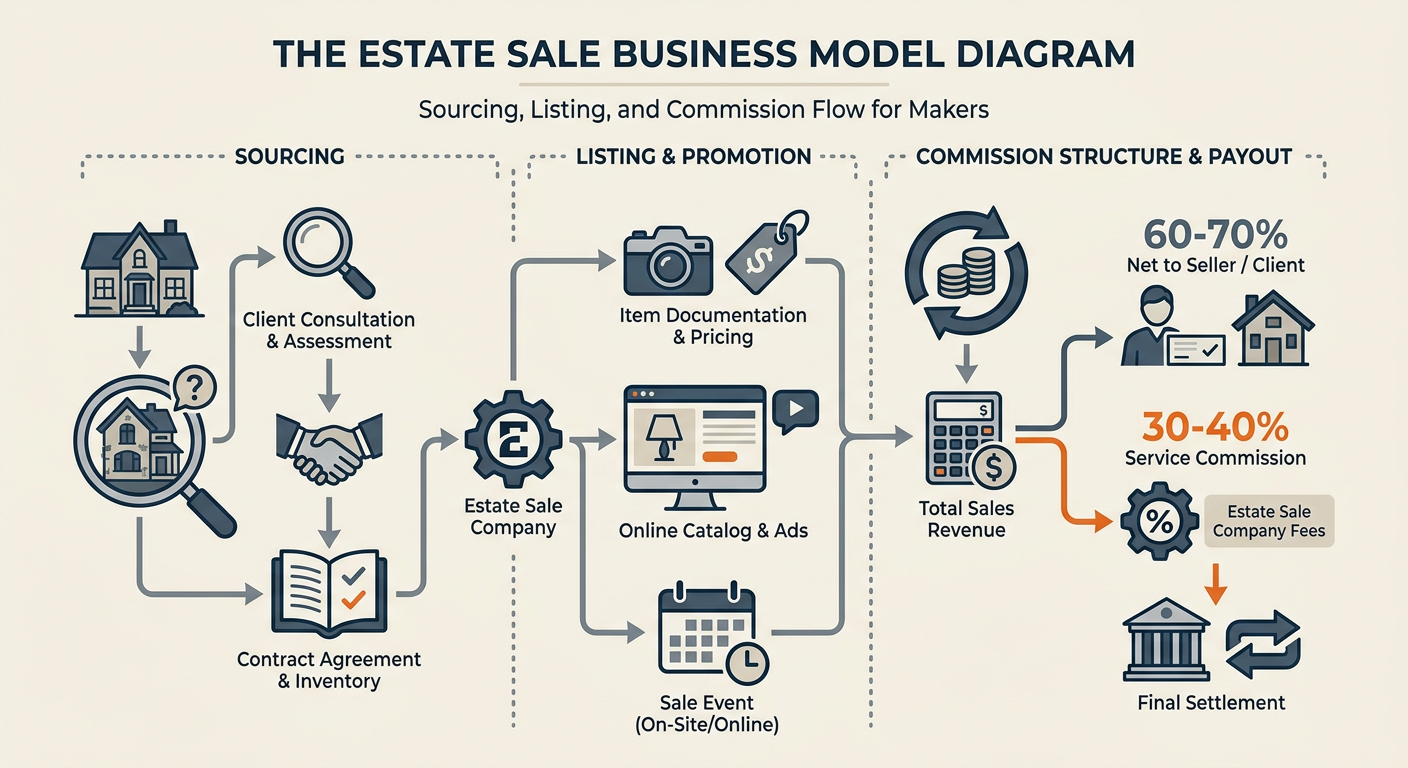 The Estate Sale Business Model: Sourcing - Listing - Commission