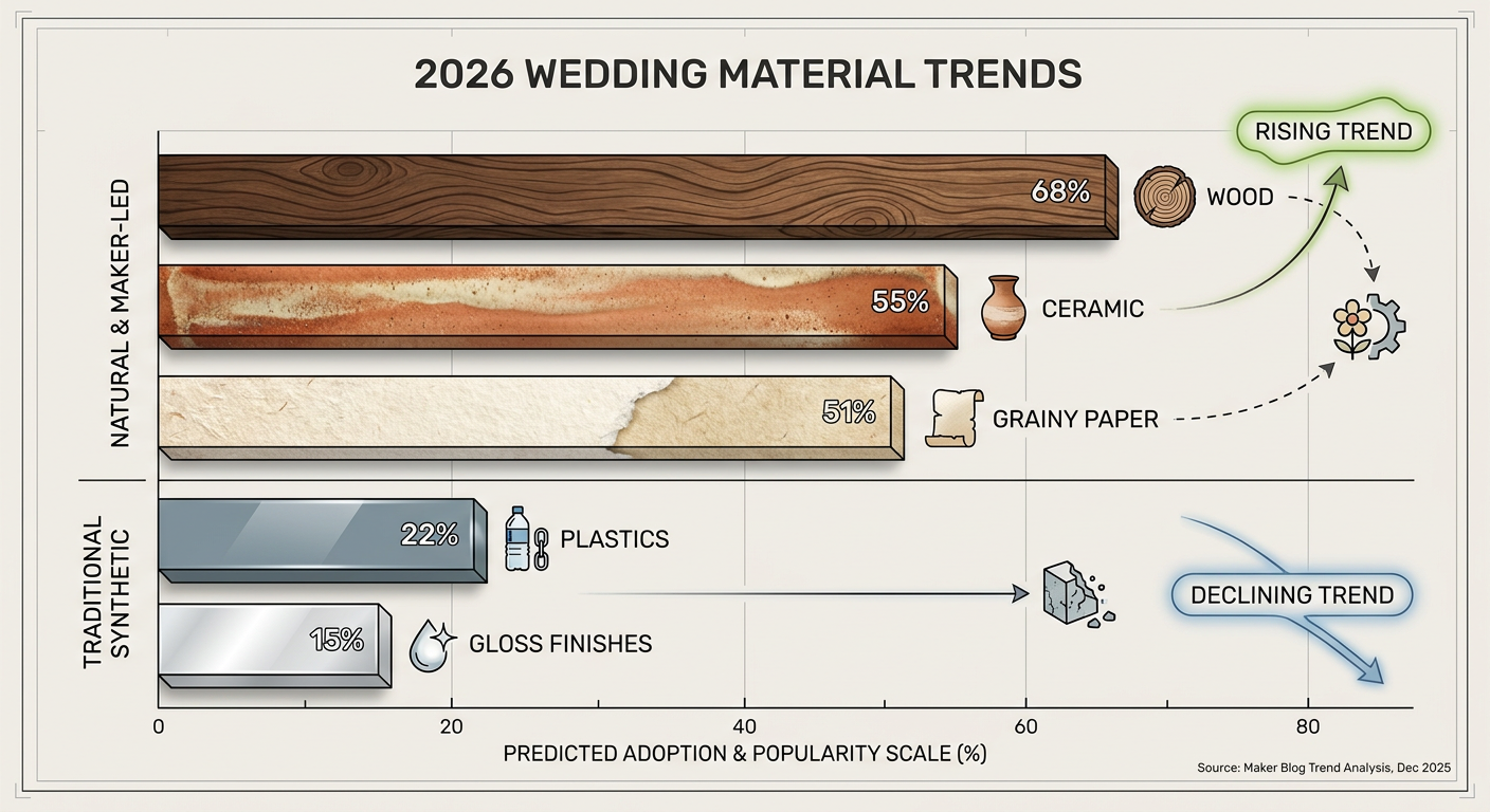 2026 Wedding Market Material Trends: Growth in handmade vs mass-produced