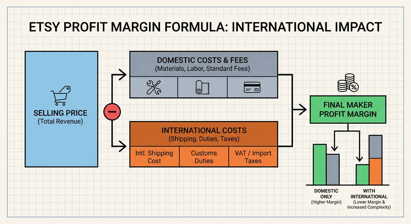 The Maker's Profit Margin Formula for International Shipping