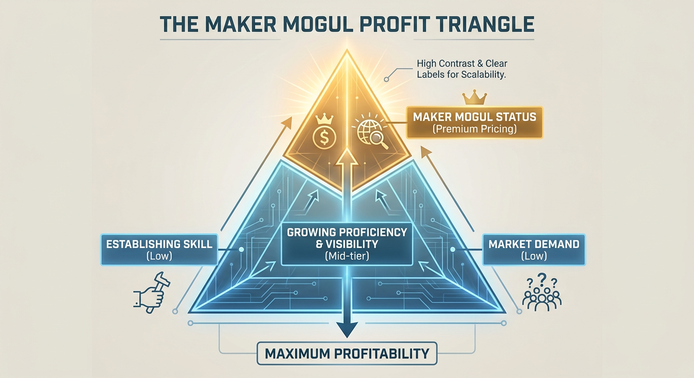 The Maker Mogul Profit Triangle - Balancing Skill, Demand, and Pricing
