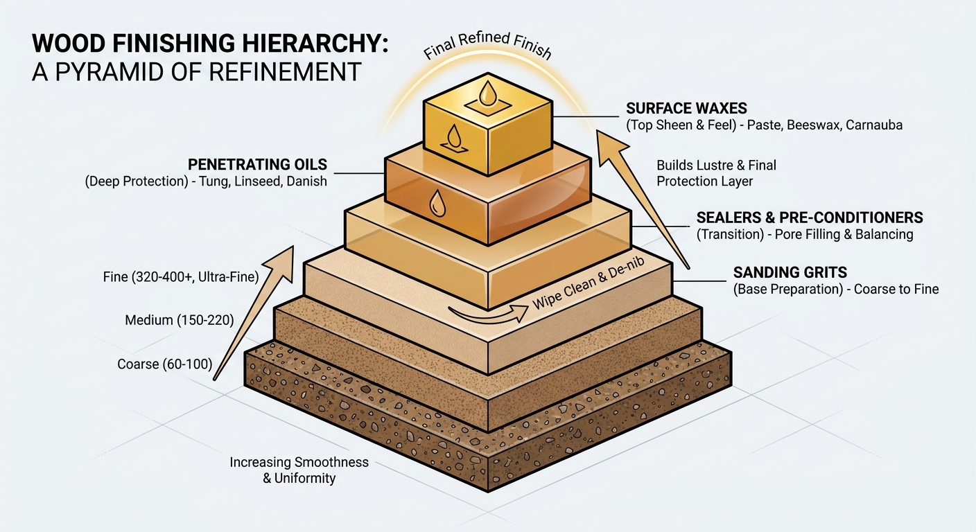 Wood Finishing Hierarchy: Sanding Levels vs. Final Sheen Quality