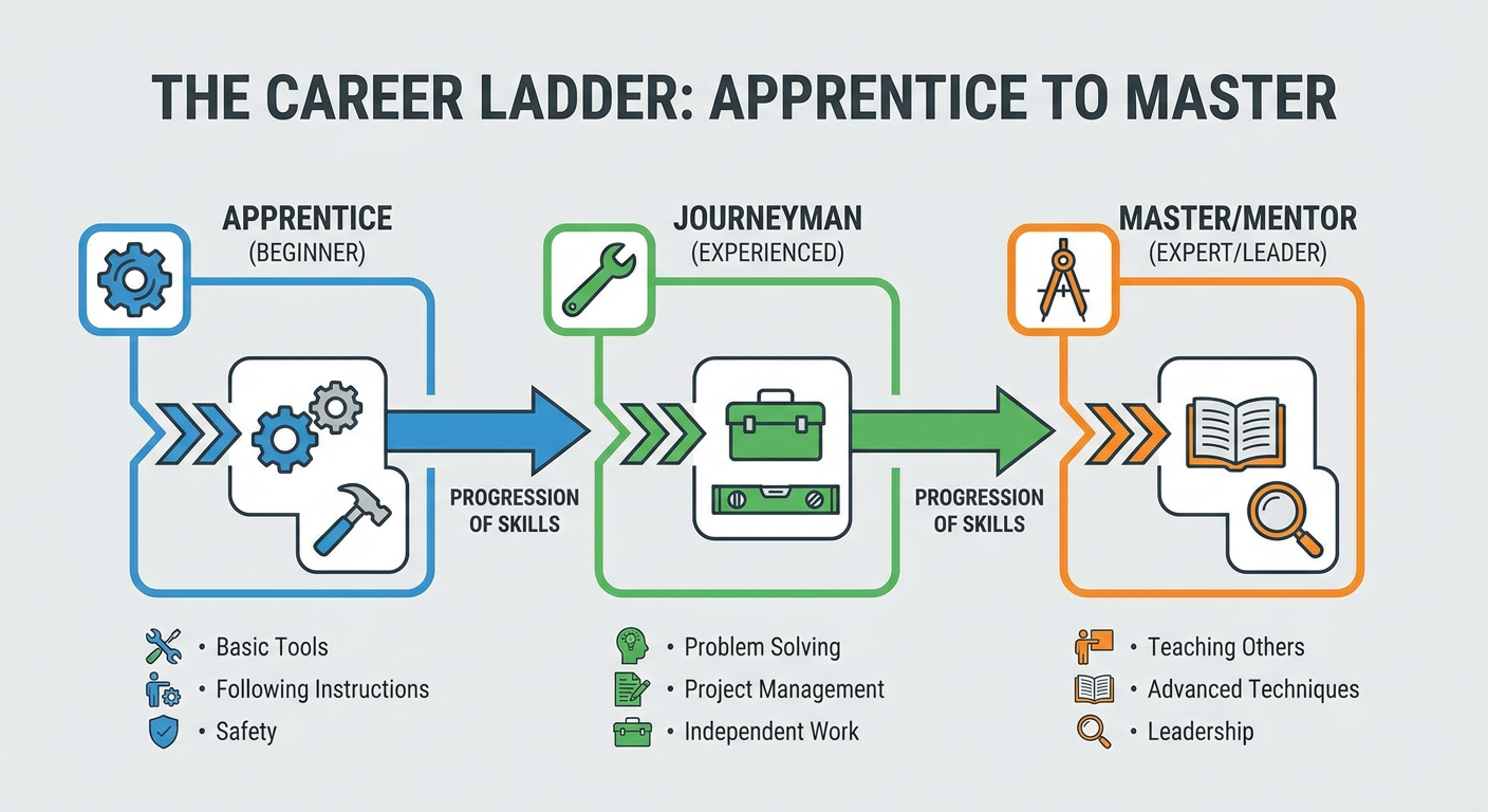 The Career Ladder: From Apprentice to Mentor in the Trades
