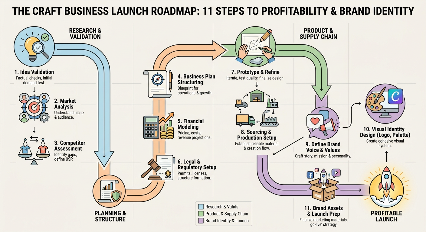 The 11-step roadmap to launching a profitable craft business