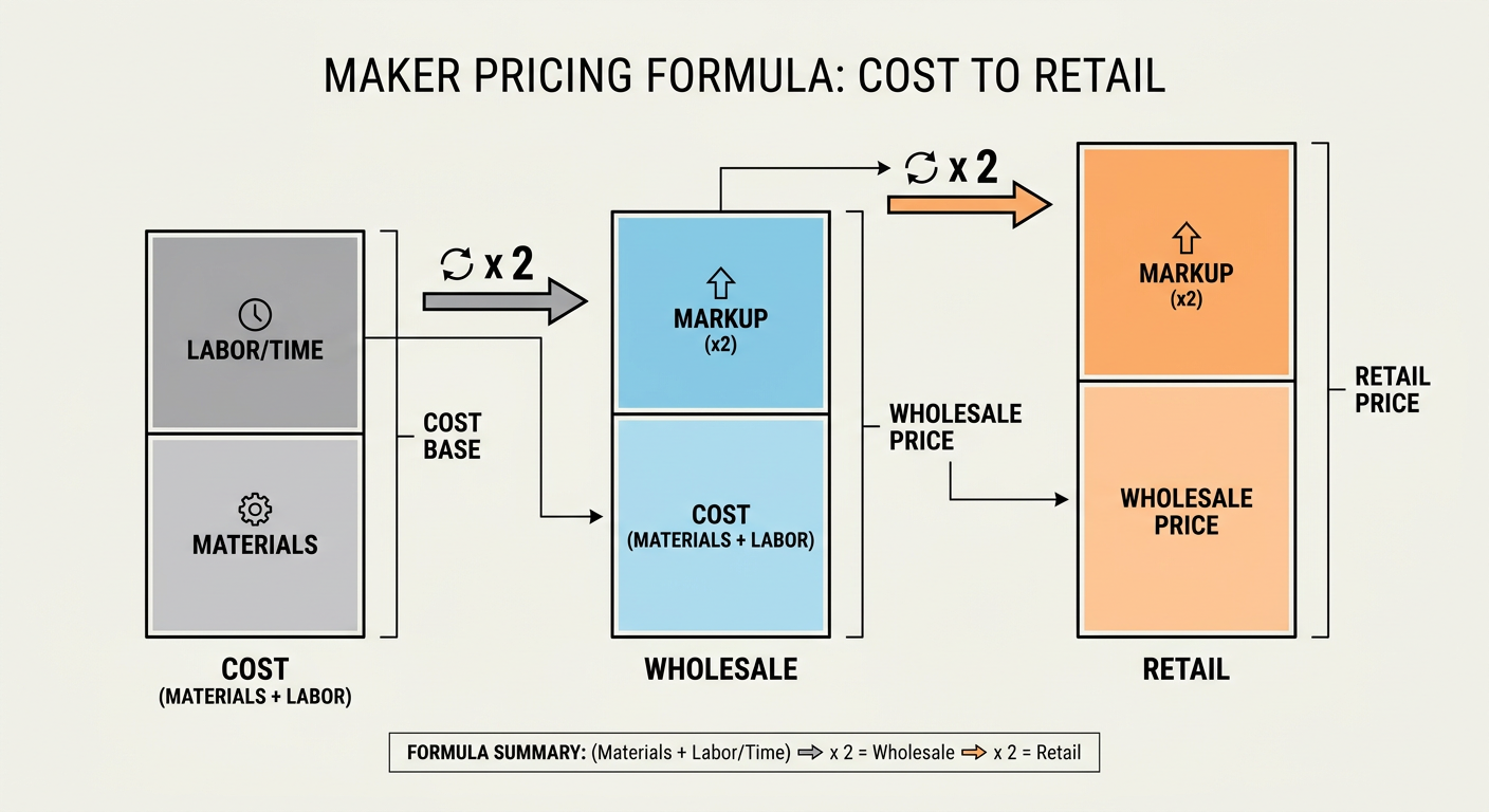 The Maker's Pricing Pyramid: Materials, Labor, Overhead, and Profit Margin