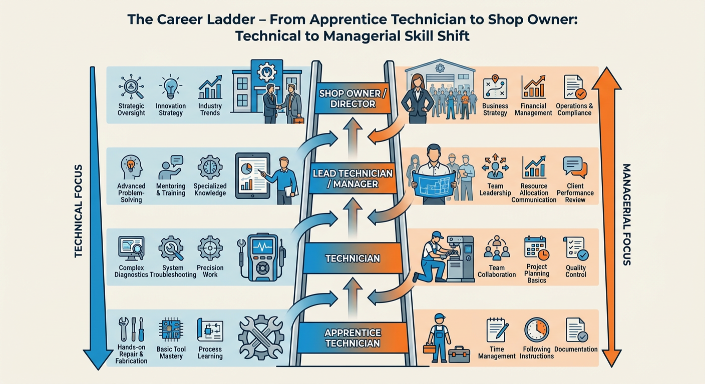 The Career Ladder - From Apprentice Technician to Shop Owner
