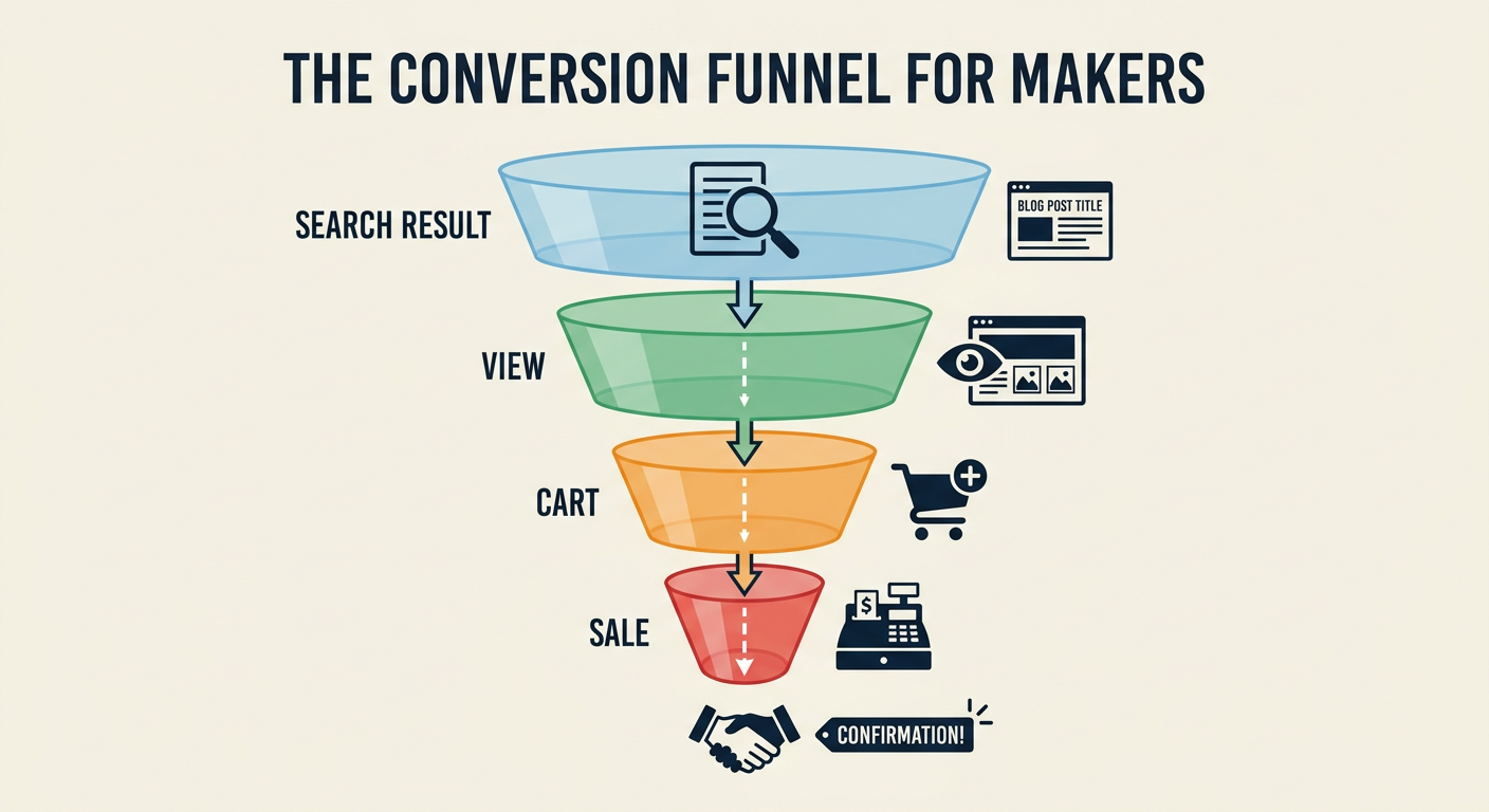 The Conversion Funnel for Makers: From Search Result to View to Cart to Sale