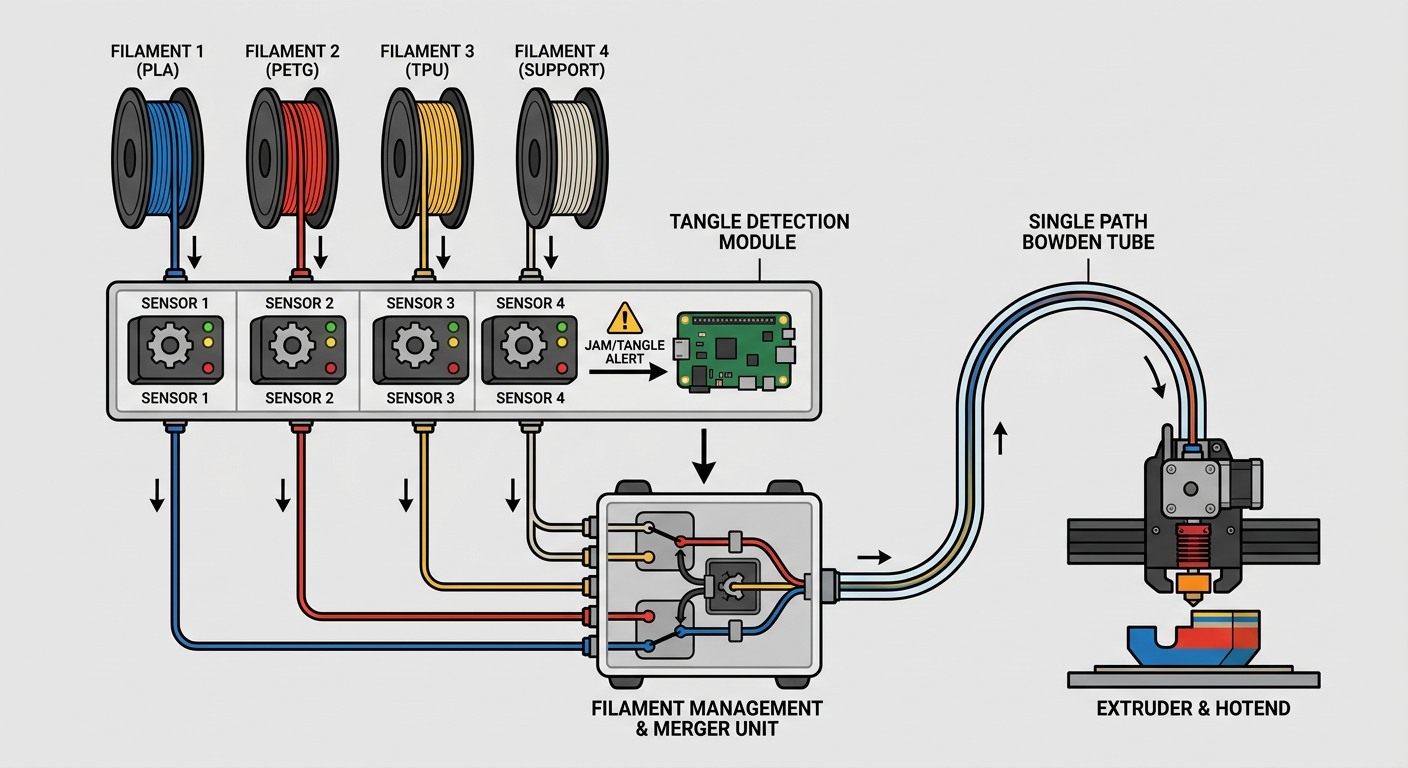 Comparison of Single-Filament vs. Multi-Material 3D Printing Workflow