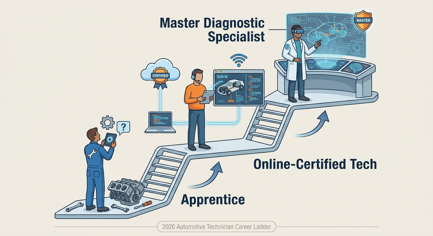 The 2026 Automotive Technician Career Ladder from Apprentice to Master Specialist