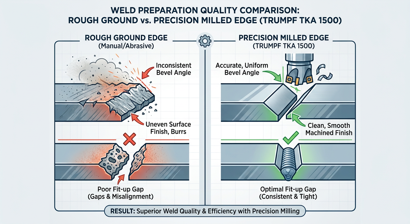 Comparison of traditional grinding vs. precision edge milling quality