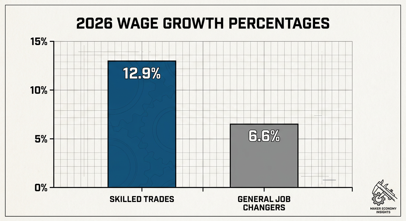 2026 Salary growth comparison: Skilled Trades vs. General Industry