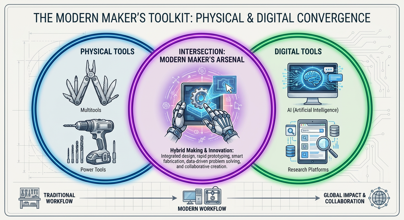 The Maker's Modern Toolkit - Balancing Physical Tools and Digital AI Assistants