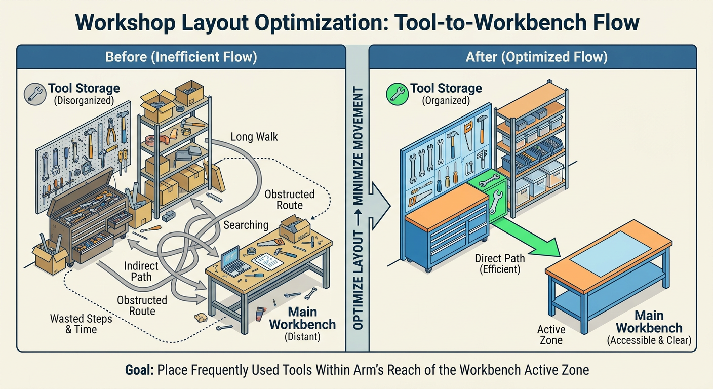 Workshop layout optimization for small spaces