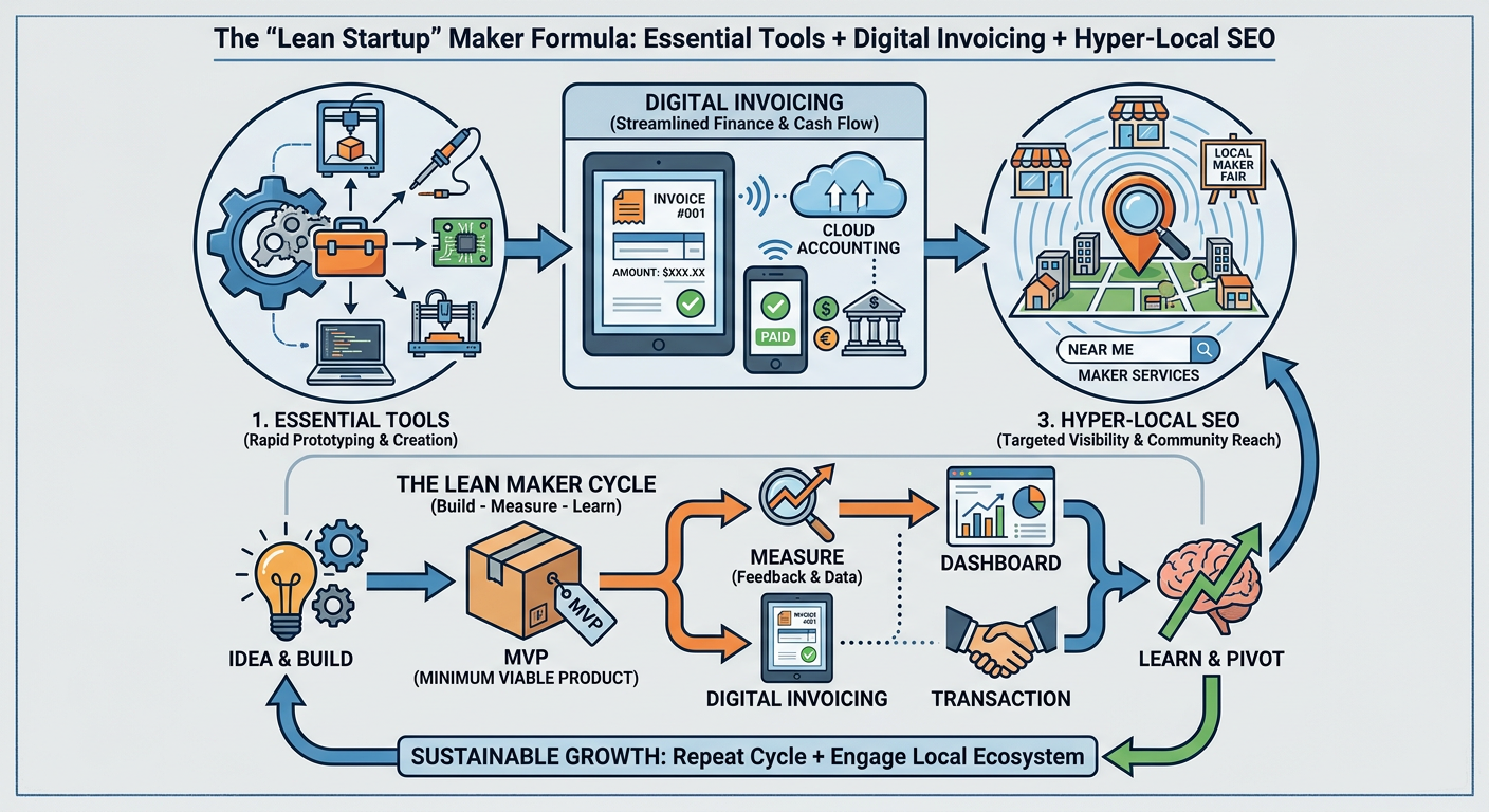 The 'Lean Startup' Maker Formula: Essential Tools + Digital Invoicing + Hyper-Local SEO