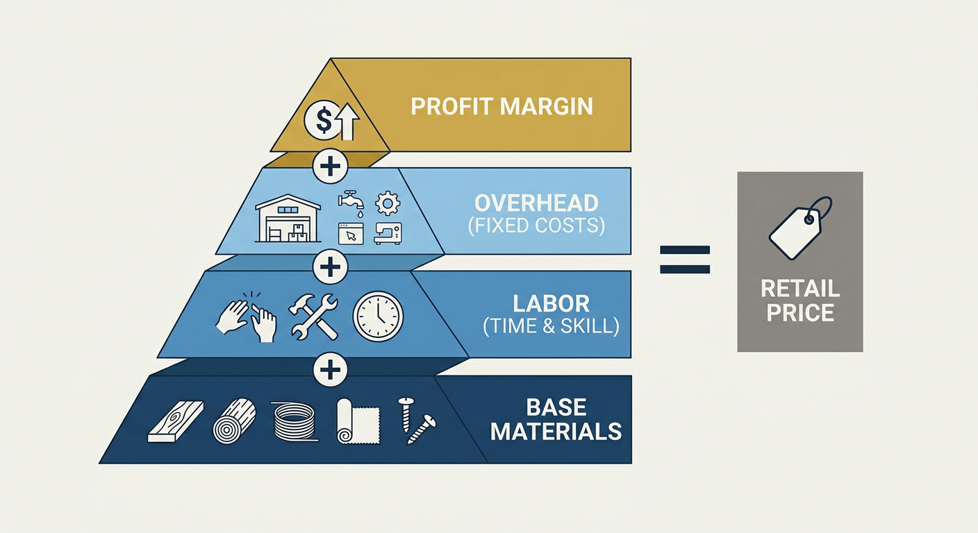 The Maker's Pricing Formula including Overhead and Labor