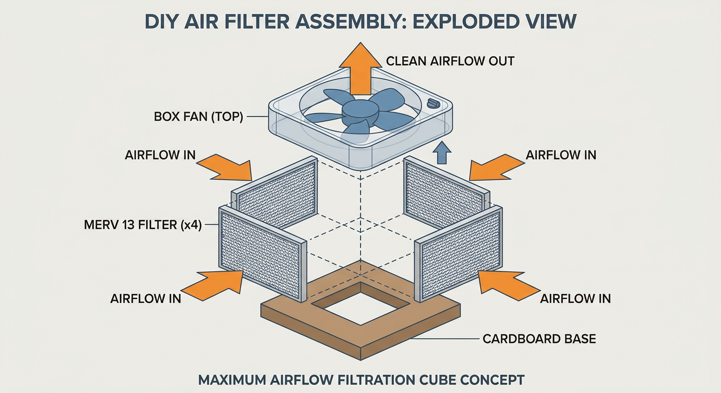 DIY Air Filter Assembly - The 'Corsi-Rosenthal' Box Setup