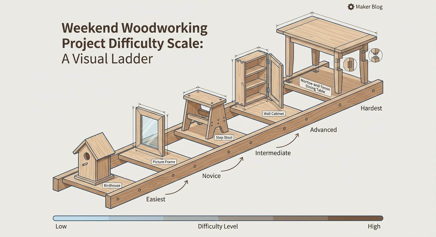 Weekend Woodworking Project Difficulty Scale: From Birdhouse to Mortise-and-Tenon Table