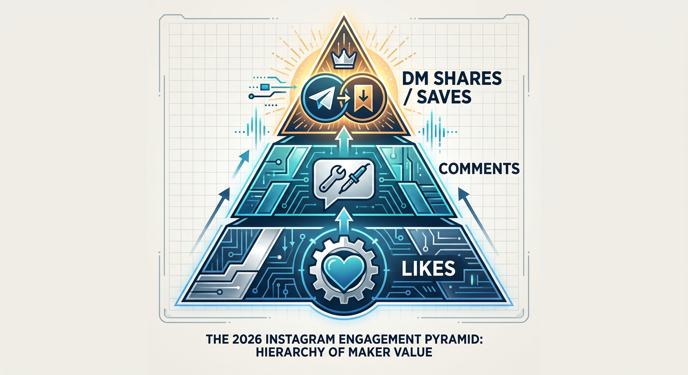 The 2026 Instagram Engagement Pyramid: From Likes to DM Shares