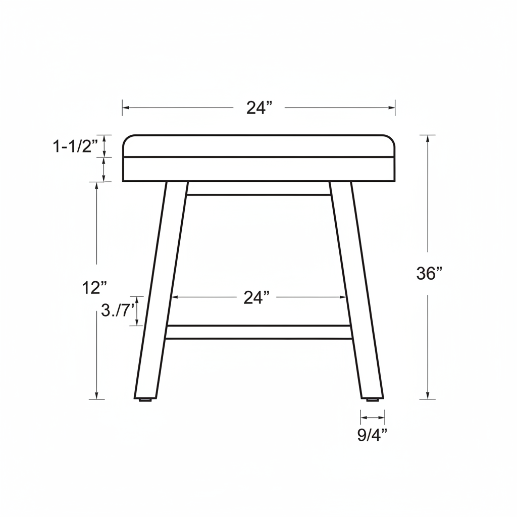 Minimalist Trestle Stool