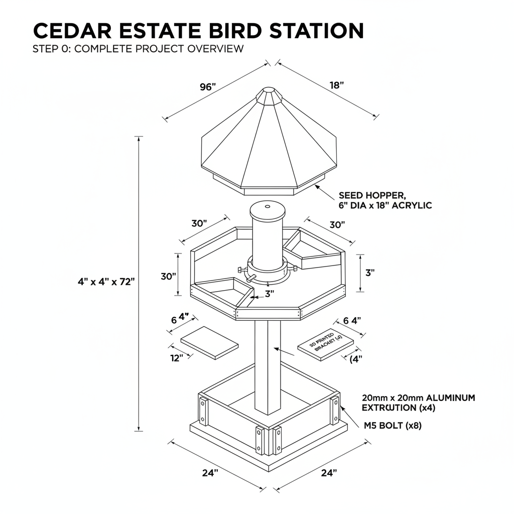 A traditional bird feeder for beginner woodworker