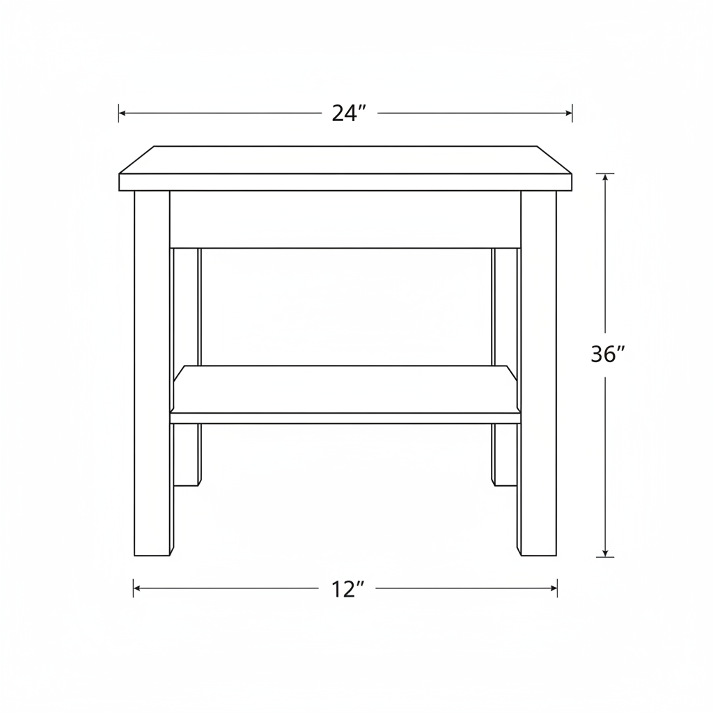 A coffee side table with a lower shelf of storage