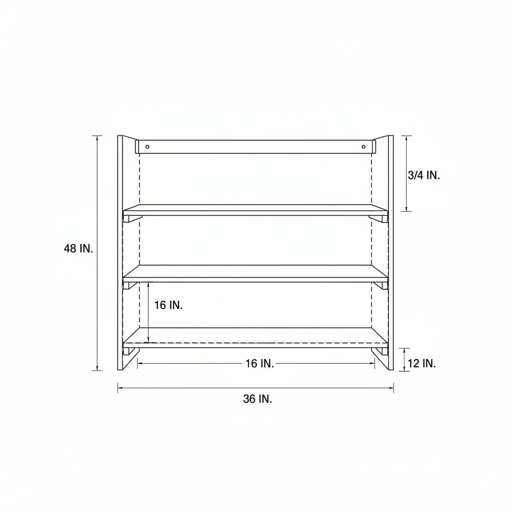 Plywood shelves for garden shed