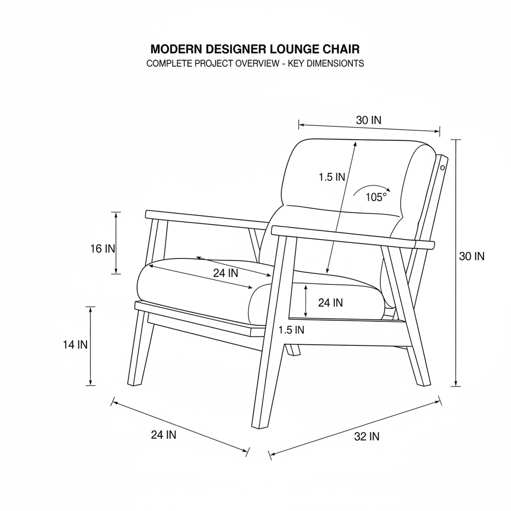 A Modern, Designer Lounge Chair With A Sculptural Wooden Frame And Soft