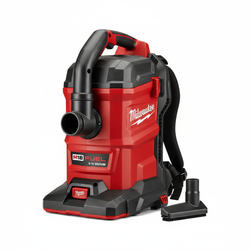 . Milwaukee M18 Fuel 3-in-1 Backpack Vacuum - No Charger, No Battery, Bare Tool Only