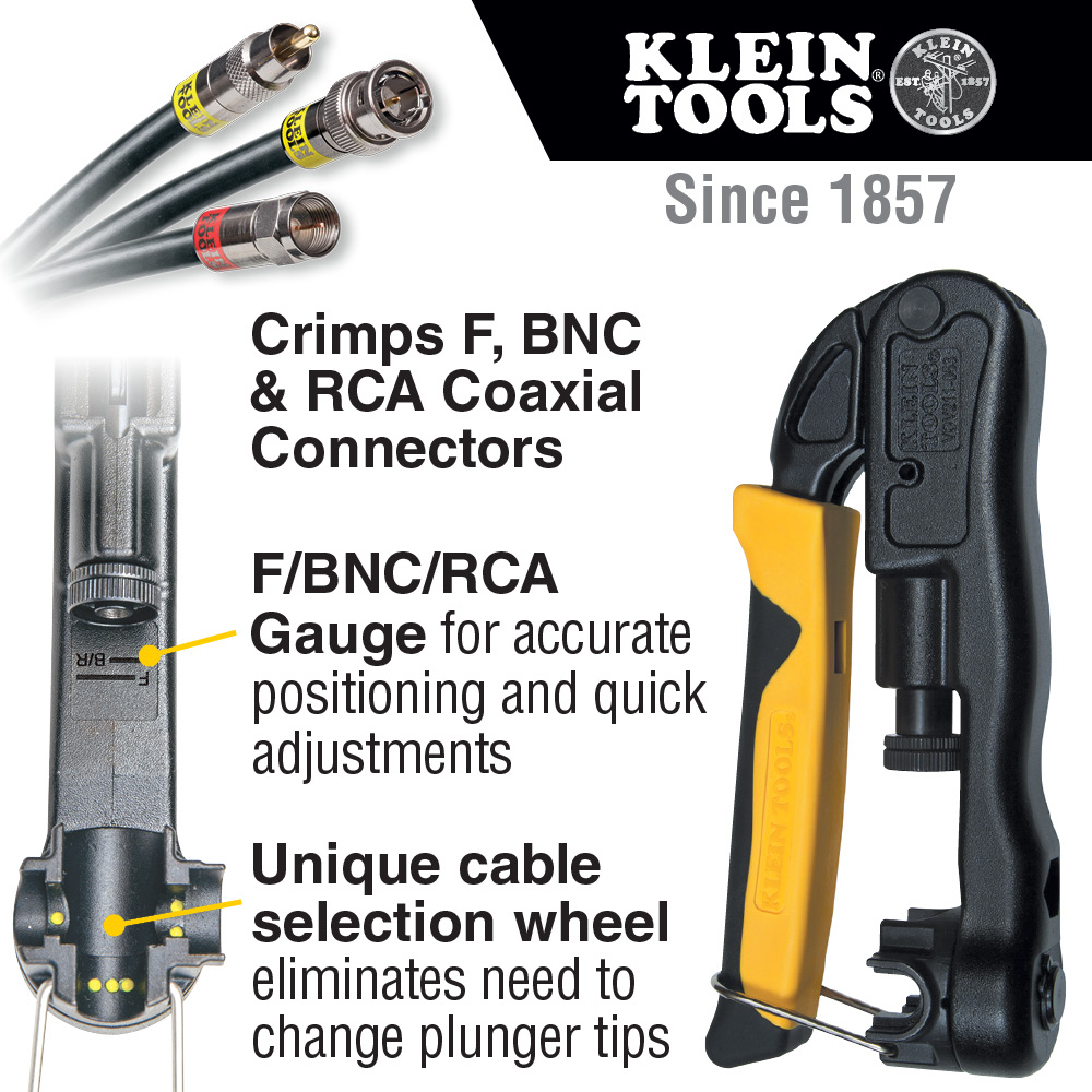 Coax Cable Crimper/Compression Tool