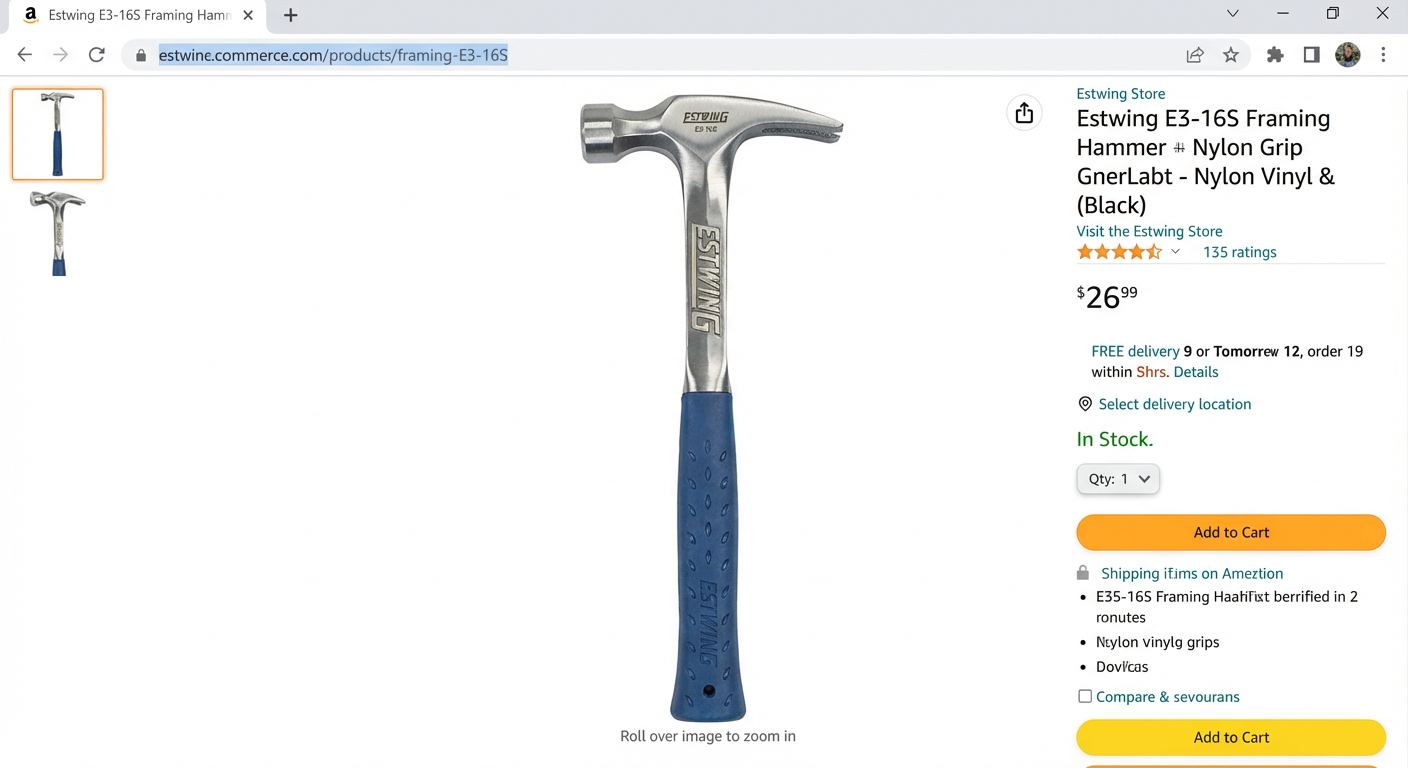 Estwing E3-16S Framing Hammer