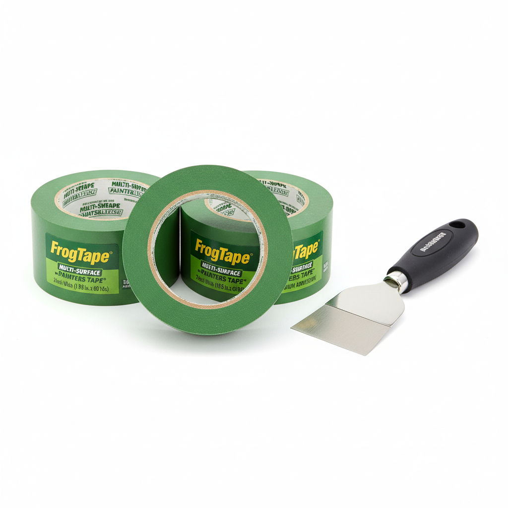 FrogTape Multi-Surface Painters Tape with PAINTBLOCK, 2 Inch Wide (1.88 In. x 60 Yds), Medium Adhesion, Green, 3 Rolls (240661)