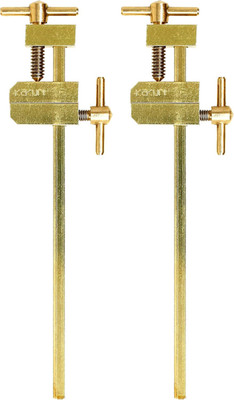 KAKURI Mini Bar Clamps for Woodworking 3-3/4" HATAGANE Japanese Wood Clamps, Metal Parallel Clamps Tool Set 2 Pcs, Brass Gold, Made in JAPAN