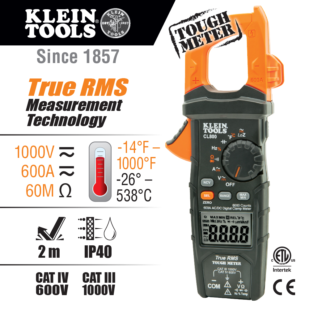 Klein CL800 Clamp Meter
