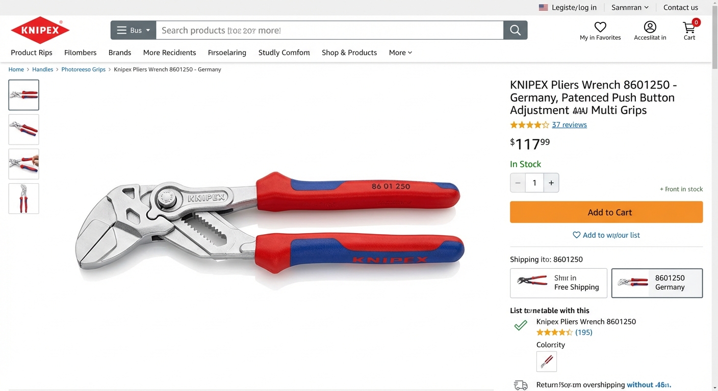 Knipex Pliers Wrench 8601250