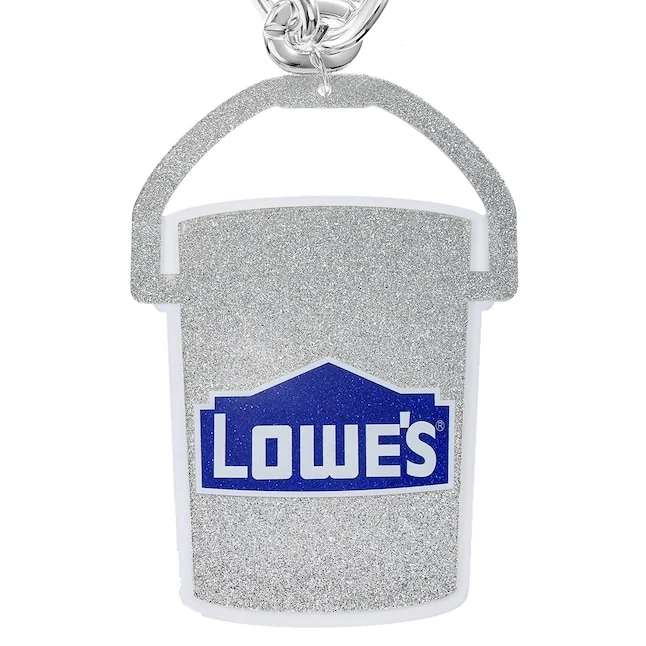 Lowes Sparkling Silver Glitter Mini Buckets
