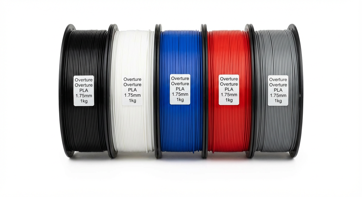 Overture PLA Filament 5-Pack