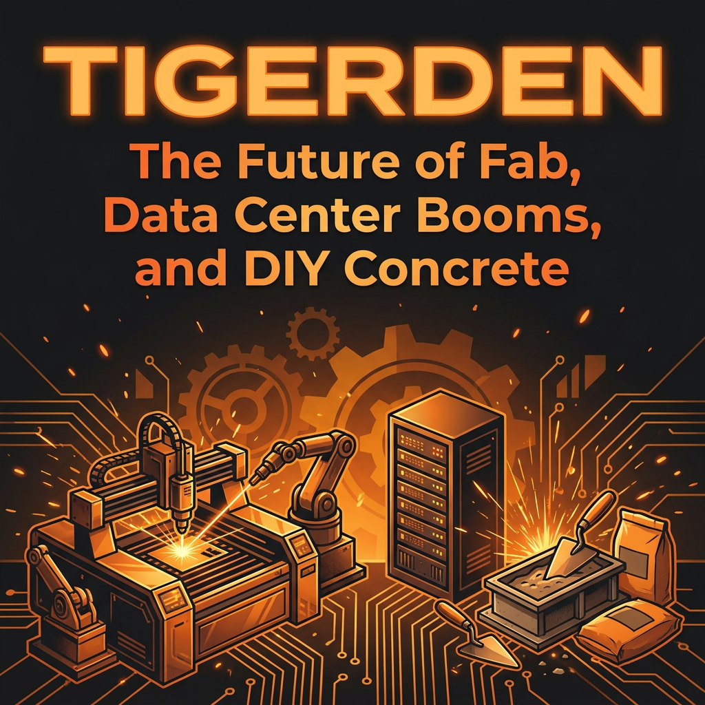 Daily Digest: TigerDen Daily: The Future of Fab, Data Center Booms, and DIY Concrete (Sept 11, 2026)