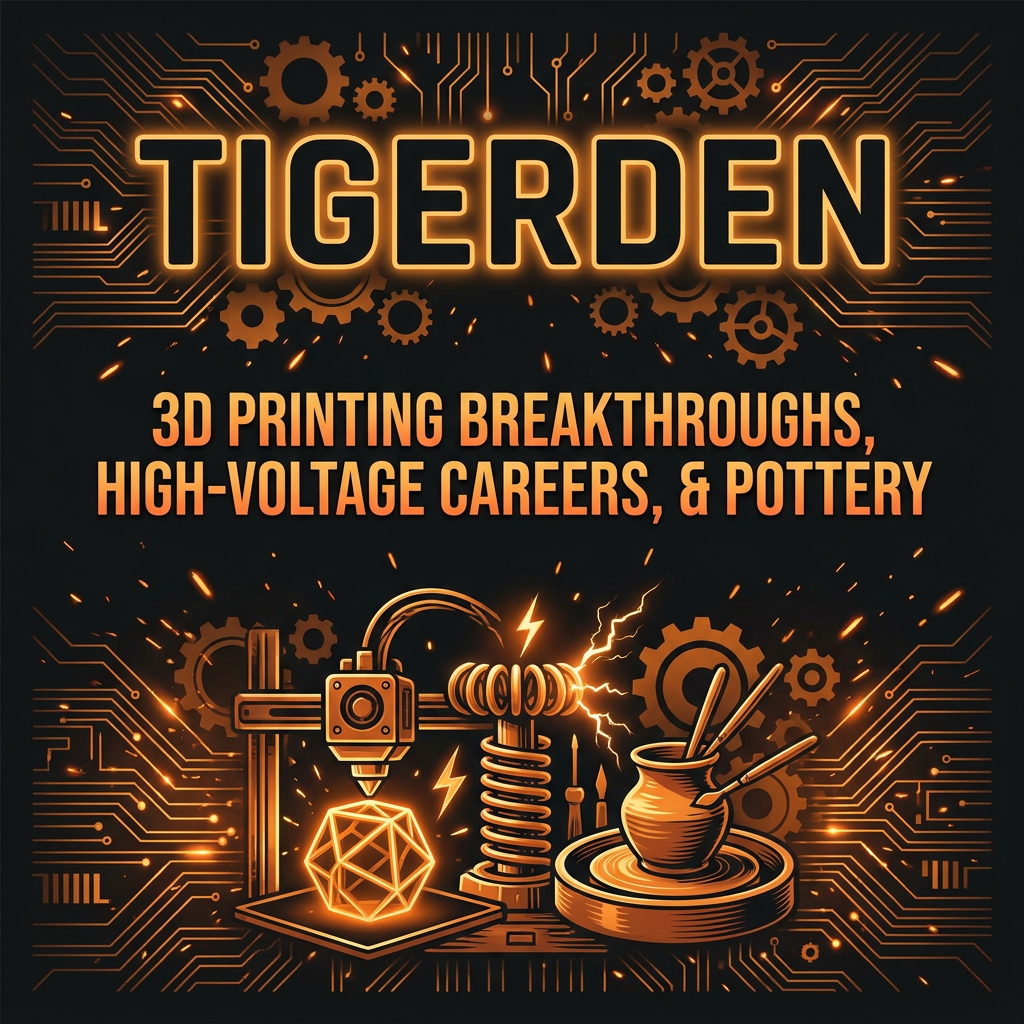 Daily Digest: TigerDen Daily: 3D Printing Breakthroughs, High-Voltage Careers, and Pottery...